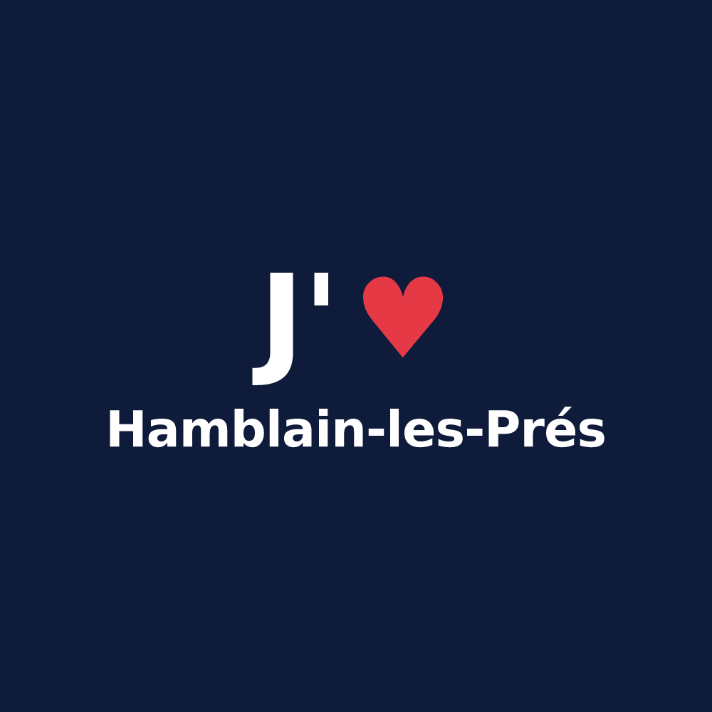 T-shirt personnalisé Hamblain-les-Prés — design J'aime Hamblain-les-Prés