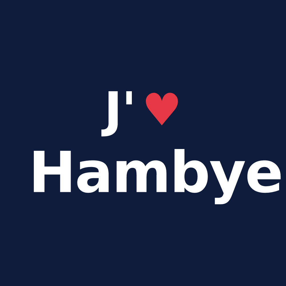 T-shirt personnalisé Hambye — design J'aime Hambye