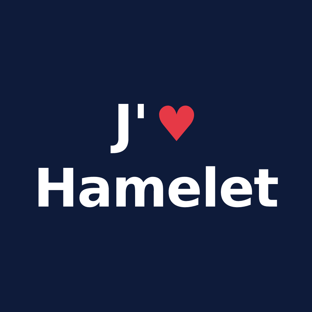 T-shirt personnalisé Hamelet — design J'aime Hamelet