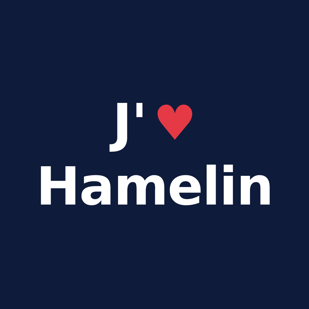 T-shirt personnalisé Hamelin — design J'aime Hamelin