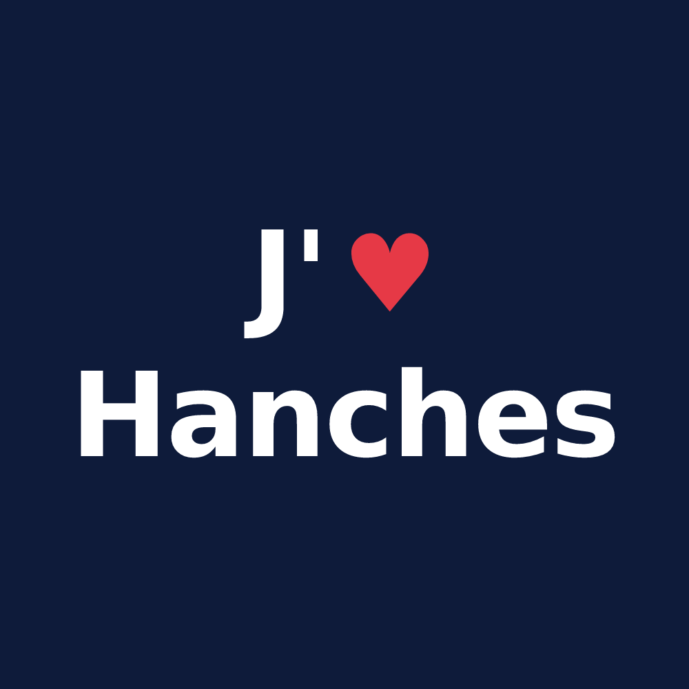 T-shirt personnalisé Hanches — design J'aime Hanches