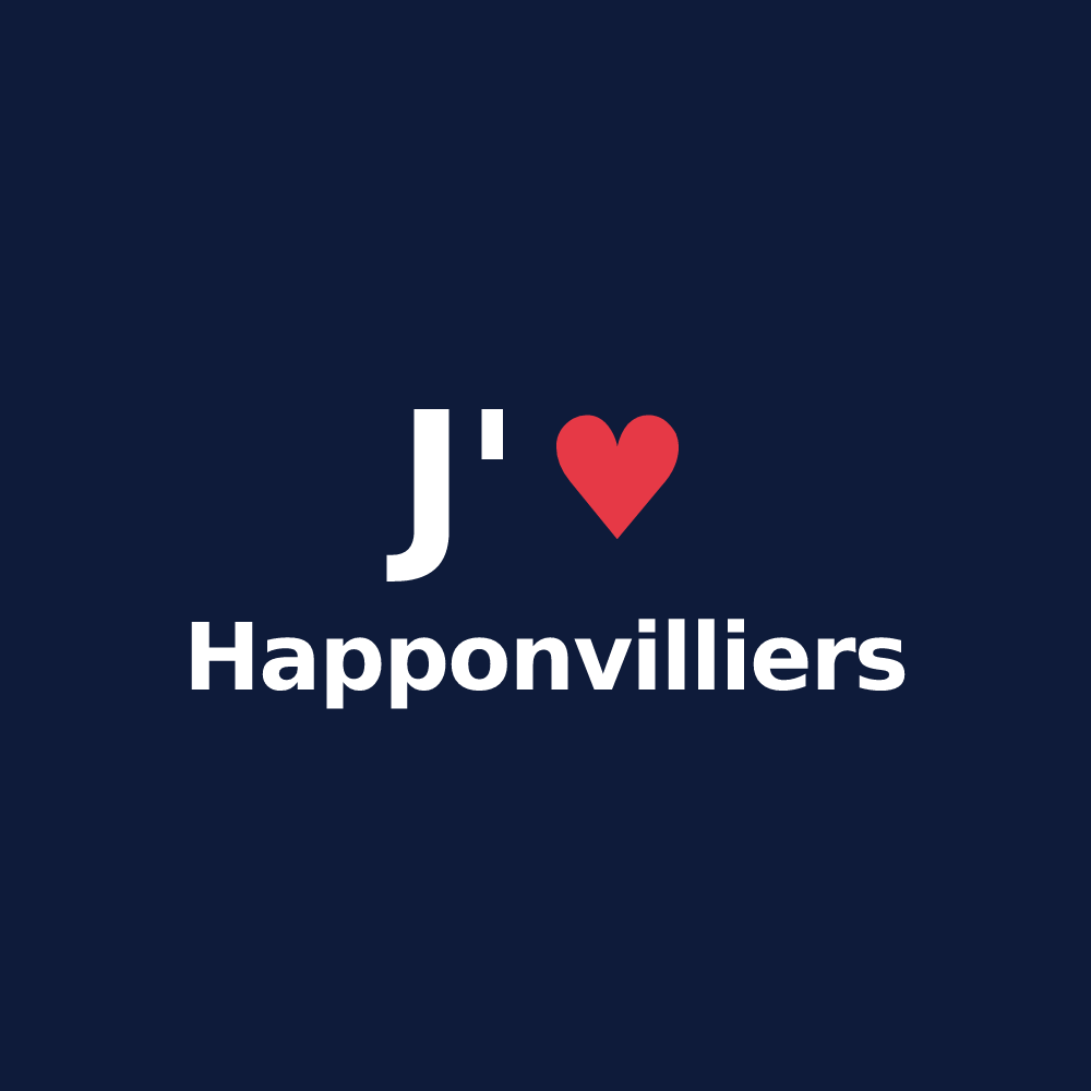 T-shirt personnalisé Happonvilliers — design J'aime Happonvilliers