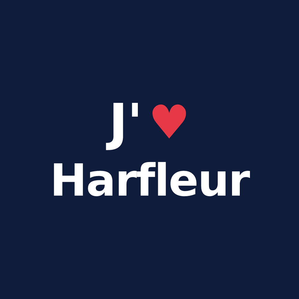 T-shirt personnalisé Harfleur — design J'aime Harfleur
