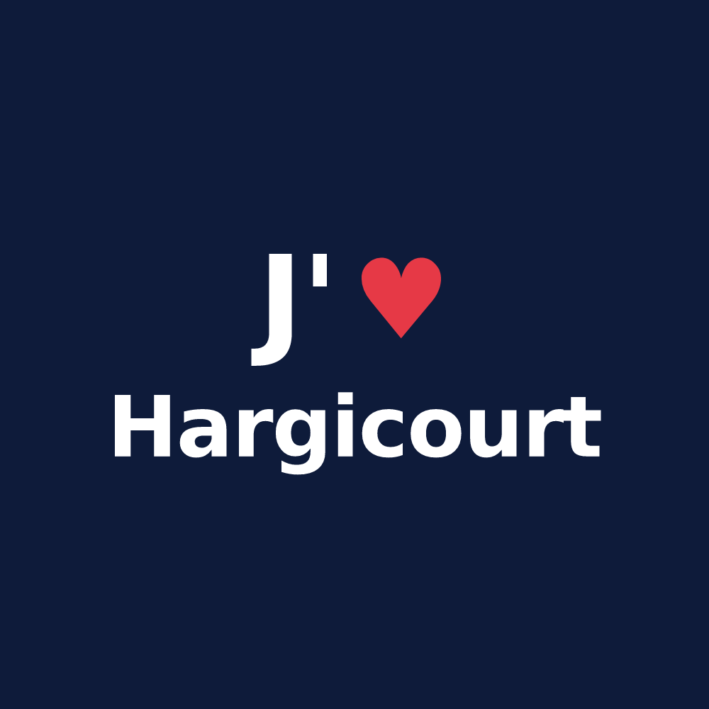 T-shirt personnalisé Hargicourt — design J'aime Hargicourt