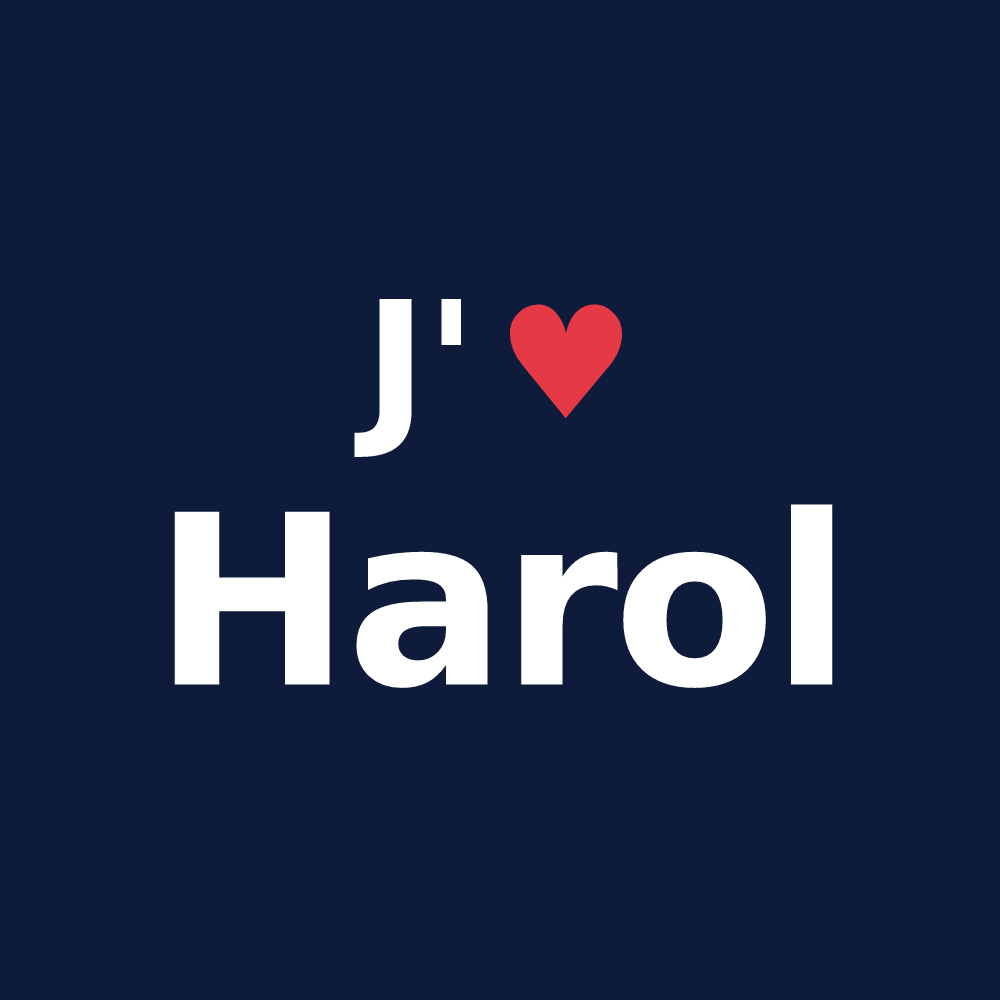 T-shirt personnalisé Harol — design J'aime Harol