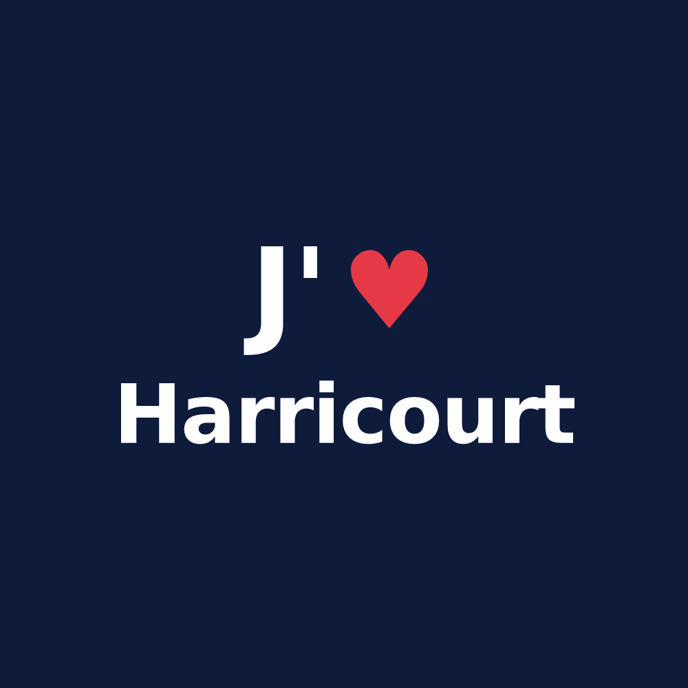 T-shirt personnalisé Harricourt — design J'aime Harricourt