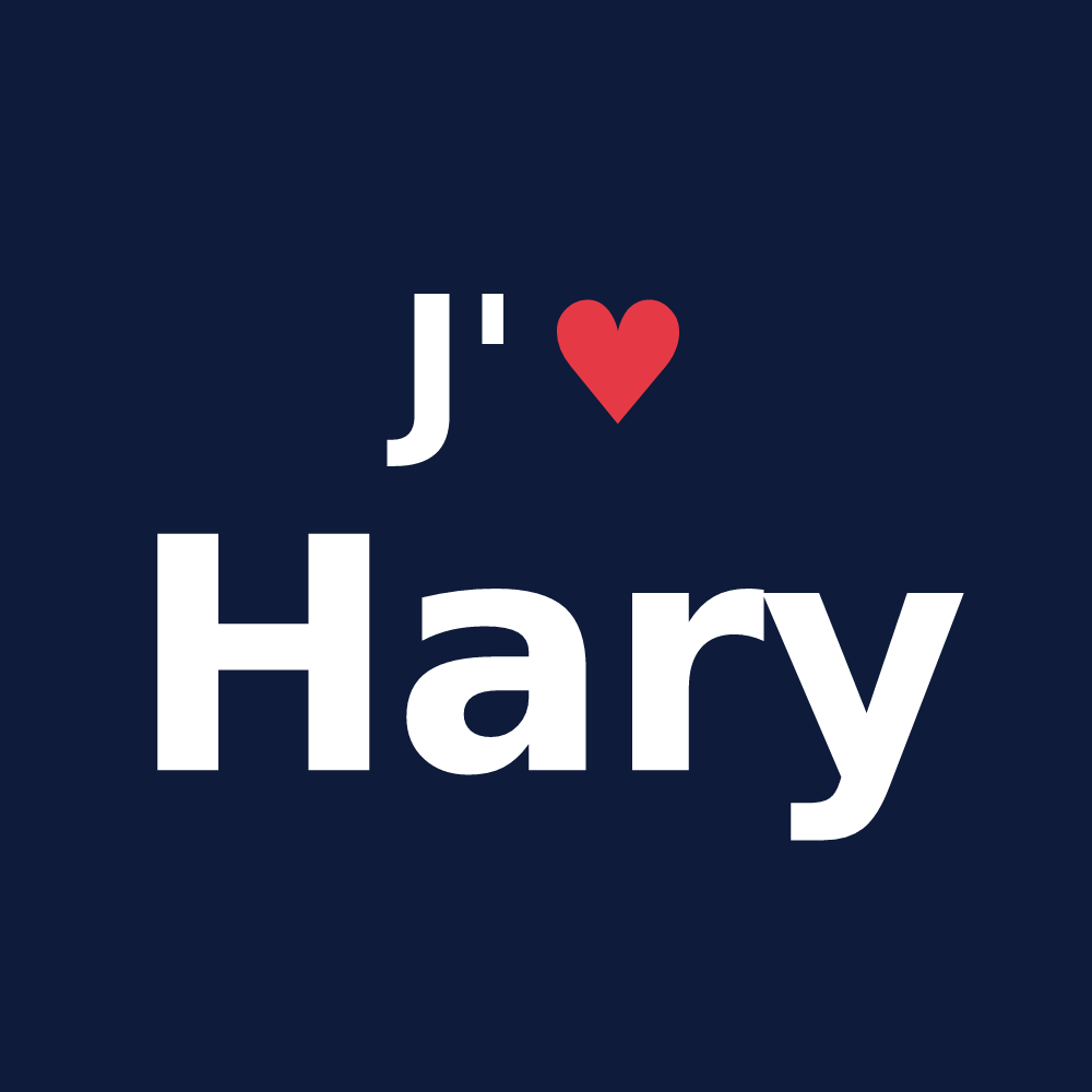 T-shirt personnalisé Hary — design J'aime Hary