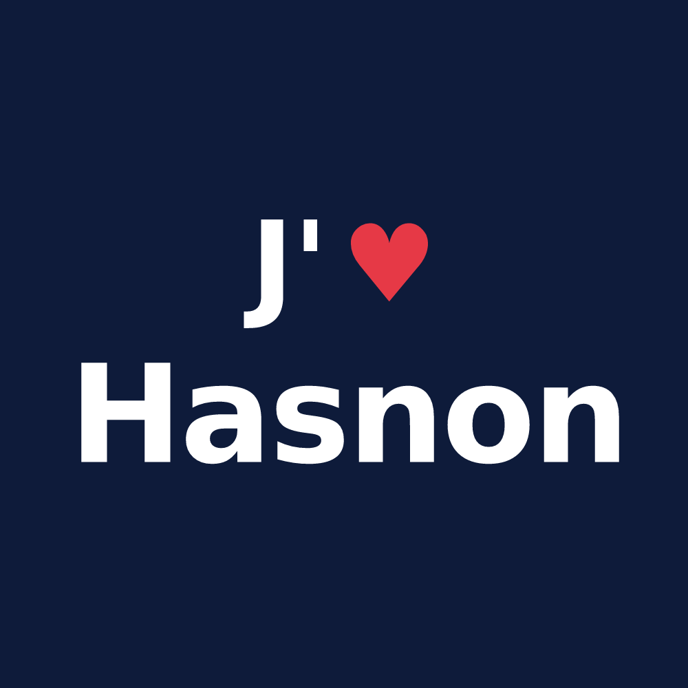 T-shirt personnalisé Hasnon — design J'aime Hasnon