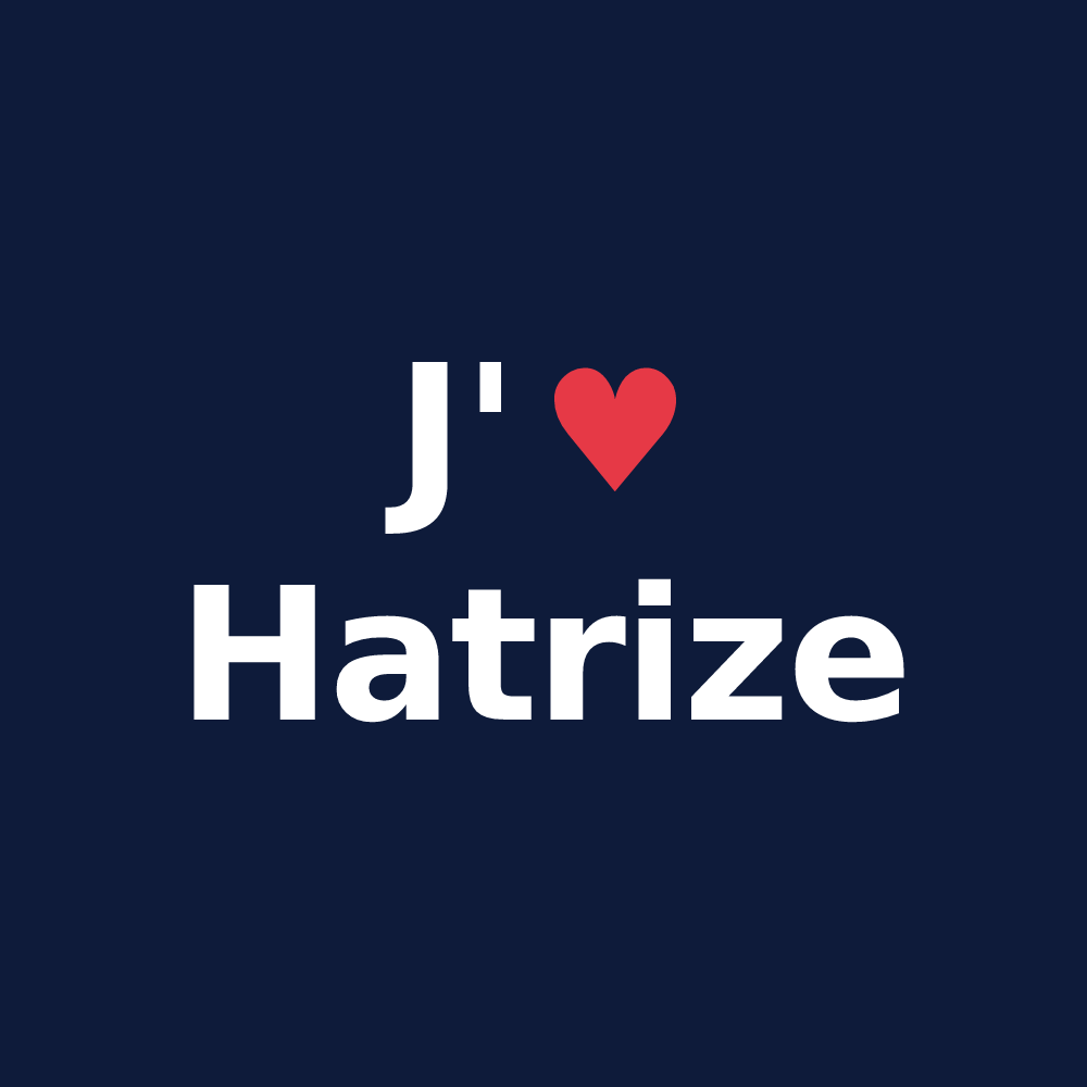 T-shirt personnalisé Hatrize — design J'aime Hatrize