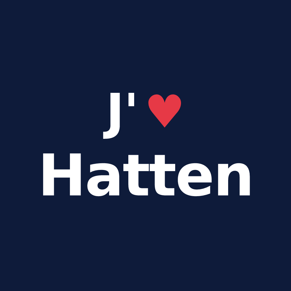 T-shirt personnalisé Hatten — design J'aime Hatten