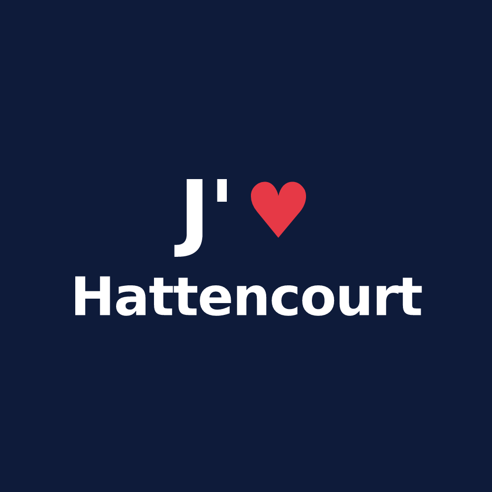 T-shirt personnalisé Hattencourt — design J'aime Hattencourt
