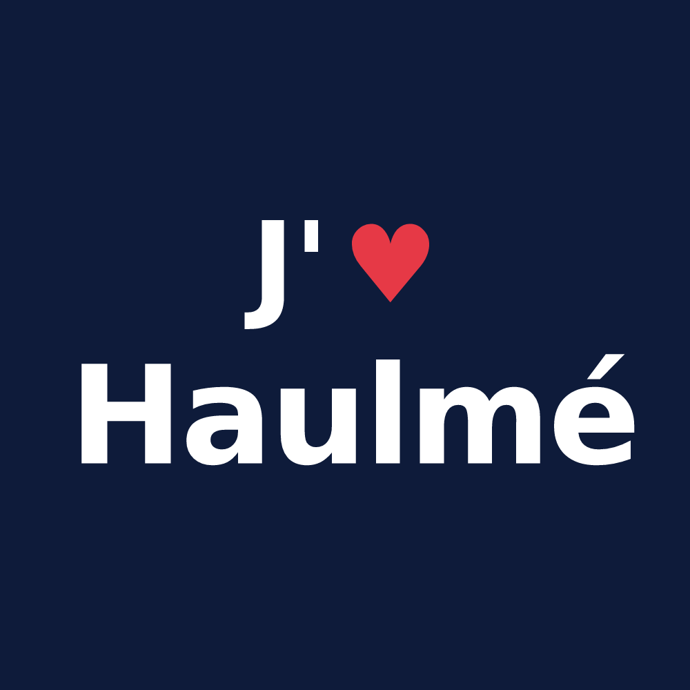 T-shirt personnalisé Haulmé — design J'aime Haulmé