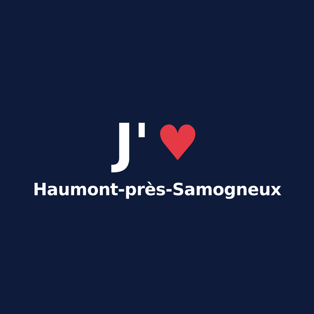 T-shirt personnalisé Haumont-près-Samogneux — design J'aime Haumont-près-Samogneux