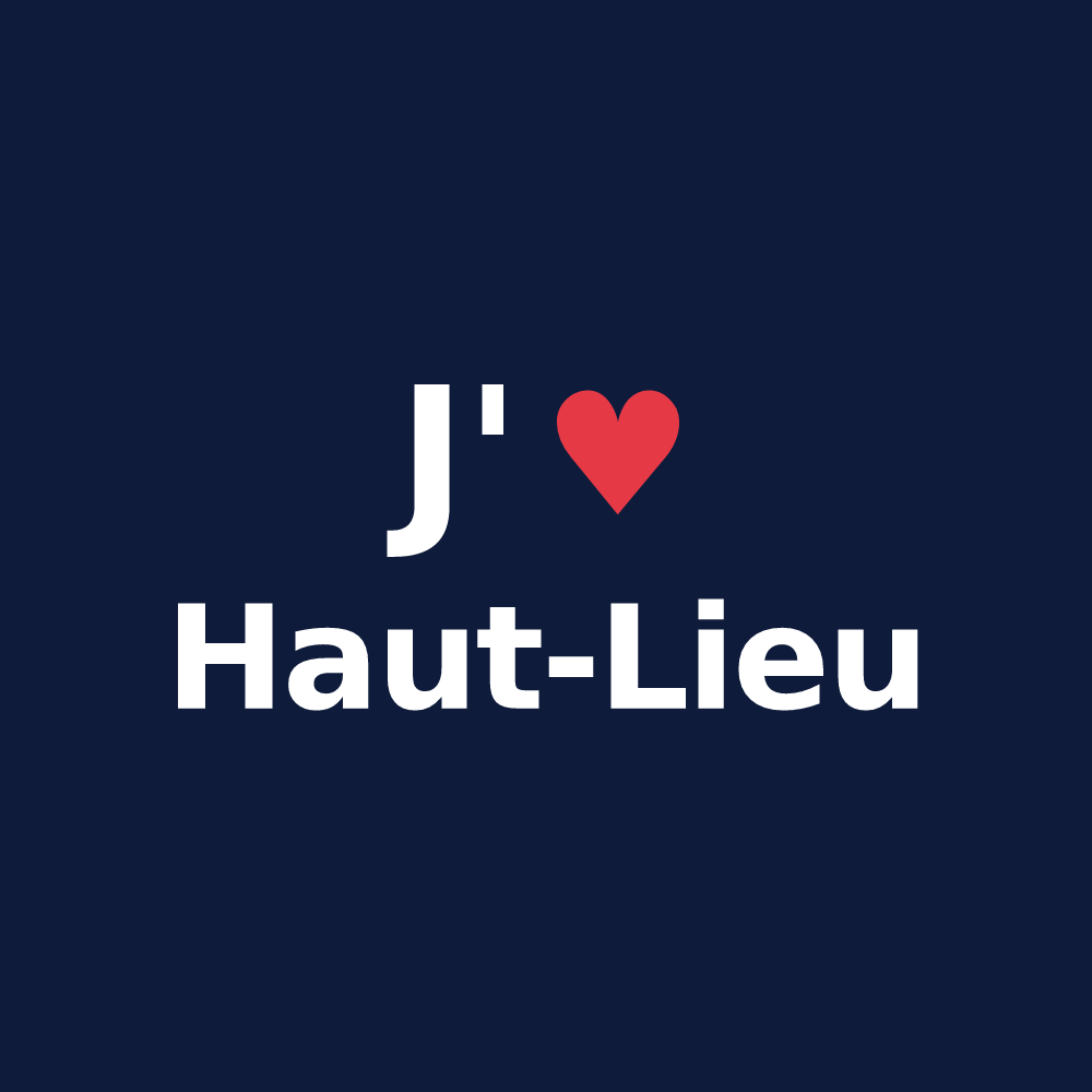T-shirt personnalisé Haut-Lieu — design J'aime Haut-Lieu