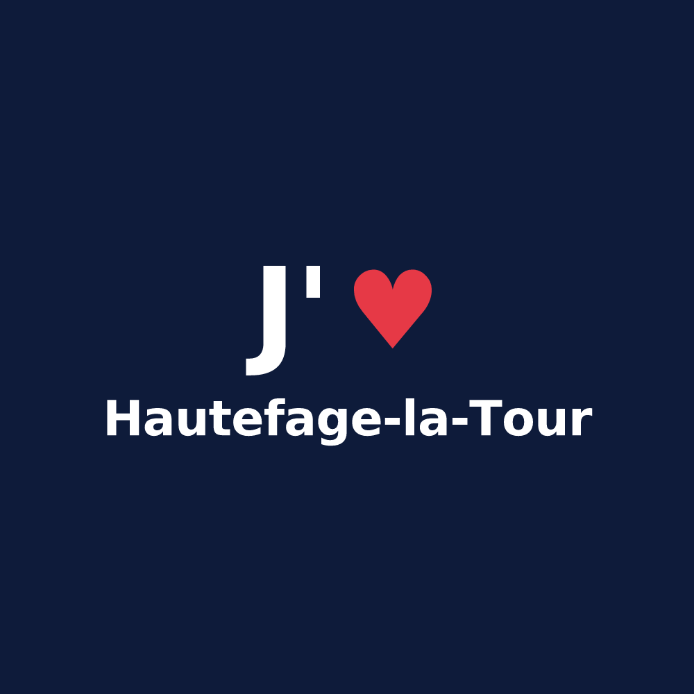 T-shirt personnalisé Hautefage-la-Tour — design J'aime Hautefage-la-Tour