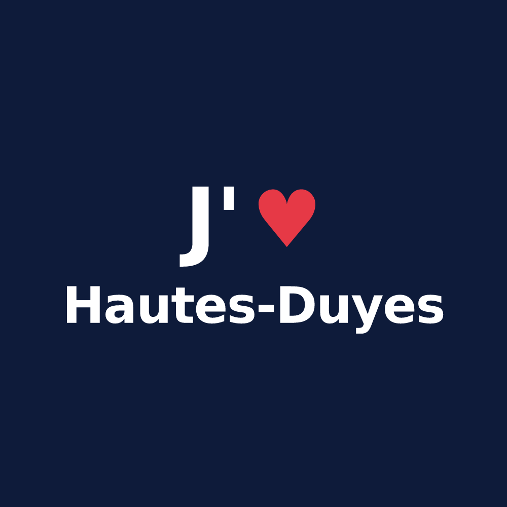 T-shirt personnalisé Hautes-Duyes — design J'aime Hautes-Duyes