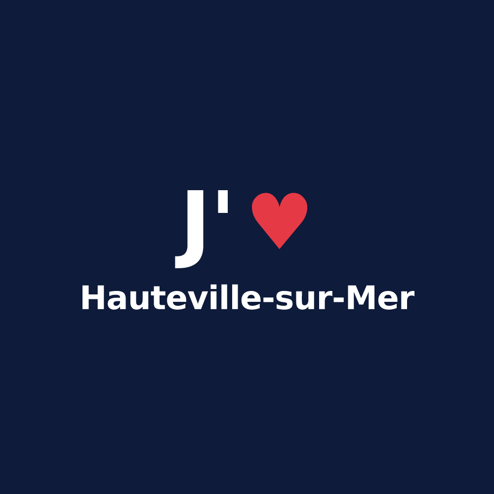 T-shirt personnalisé Hauteville-sur-Mer — design J'aime Hauteville-sur-Mer