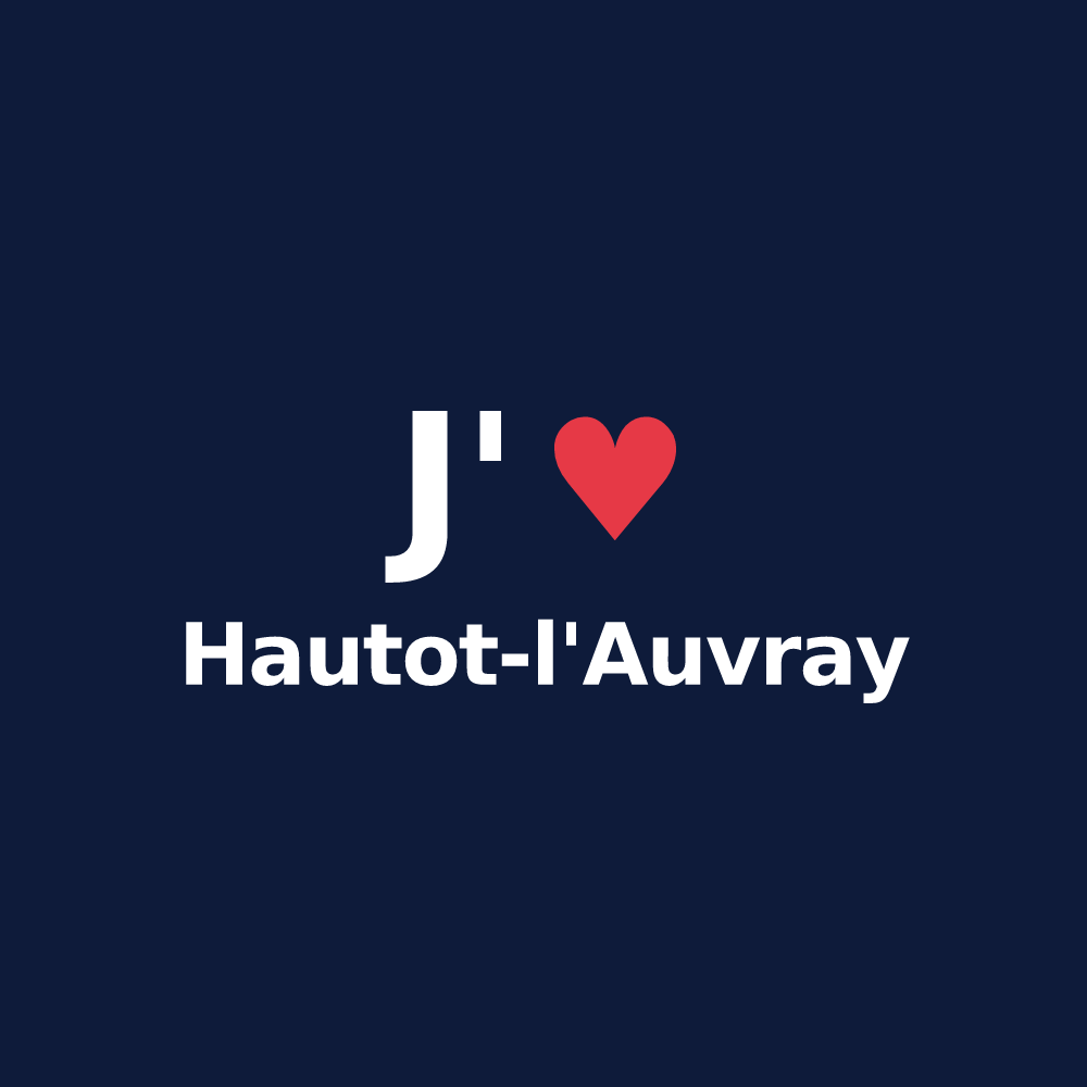 T-shirt personnalisé Hautot-l'Auvray — design J'aime Hautot-l'Auvray