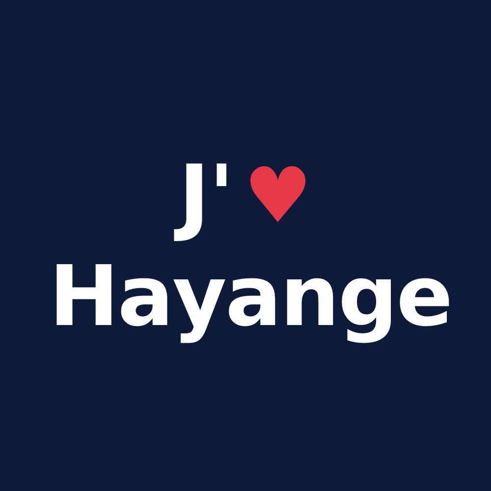 T-shirt personnalisé Hayange — design J'aime Hayange