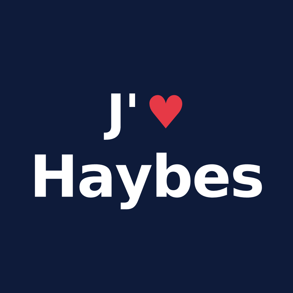 T-shirt personnalisé Haybes — design J'aime Haybes