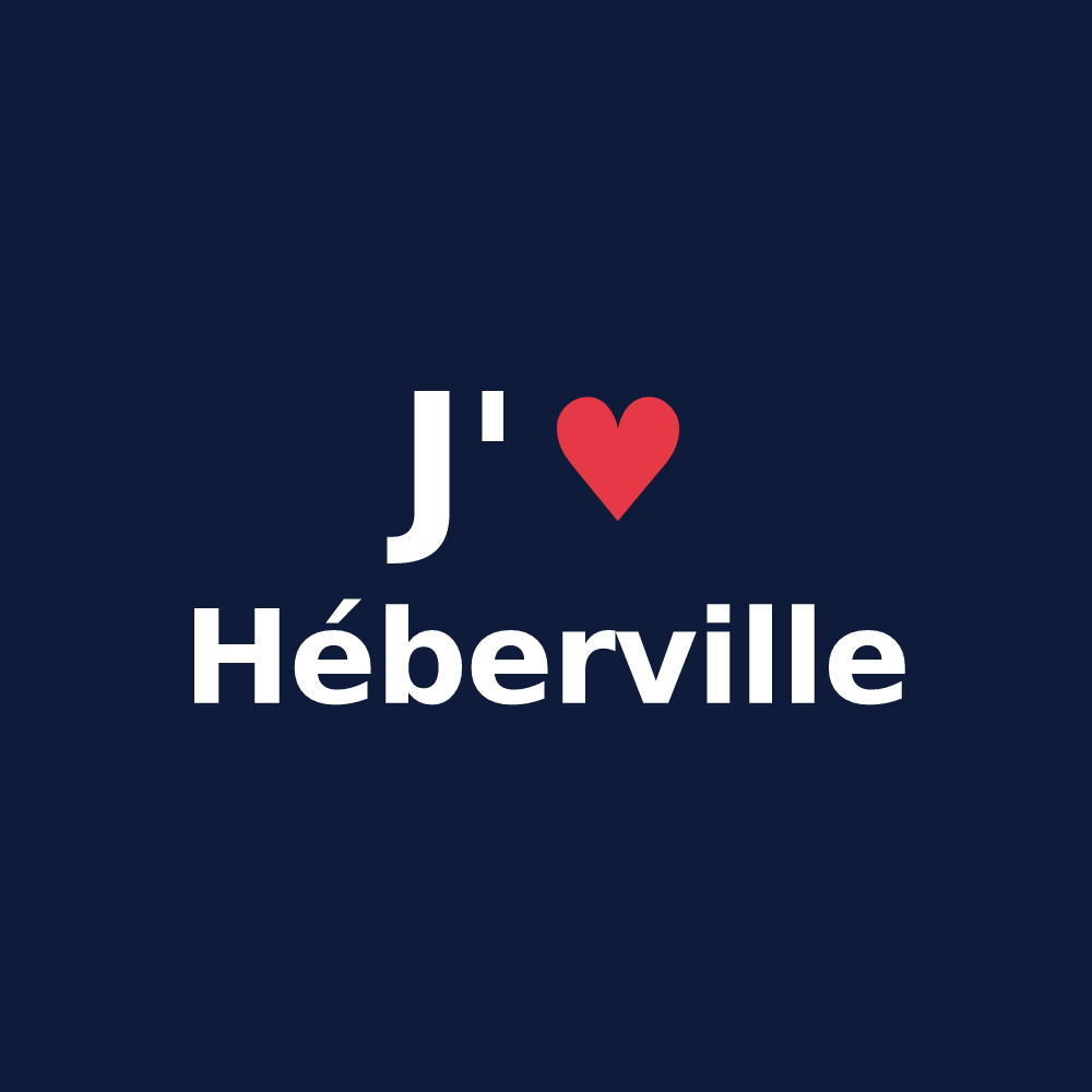 T-shirt personnalisé Héberville — design J'aime Héberville