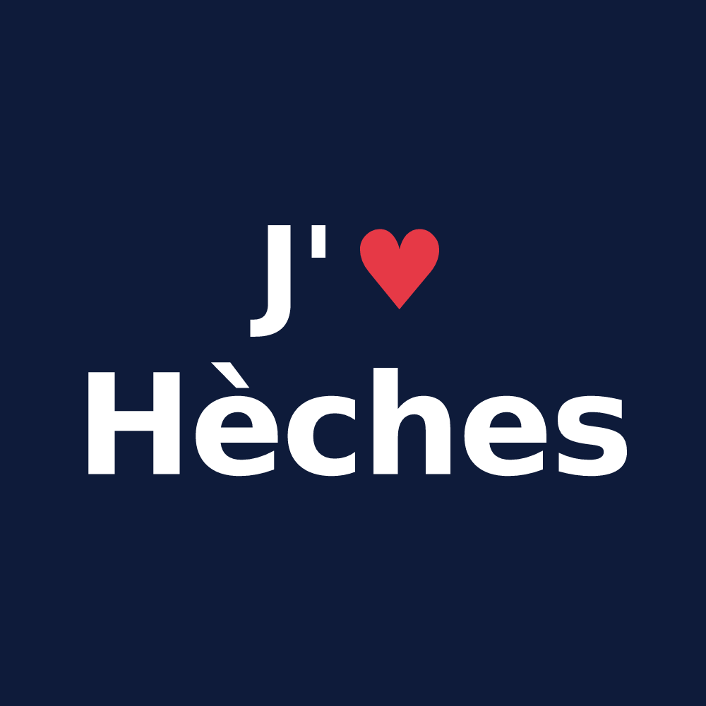 T-shirt personnalisé Hèches — design J'aime Hèches