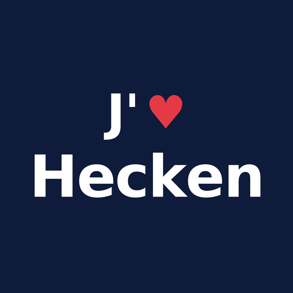 T-shirt personnalisé Hecken — design J'aime Hecken