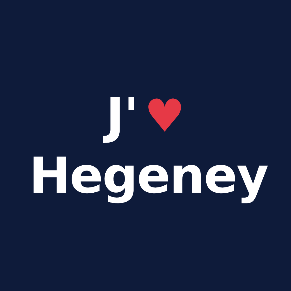 T-shirt personnalisé Hegeney — design J'aime Hegeney