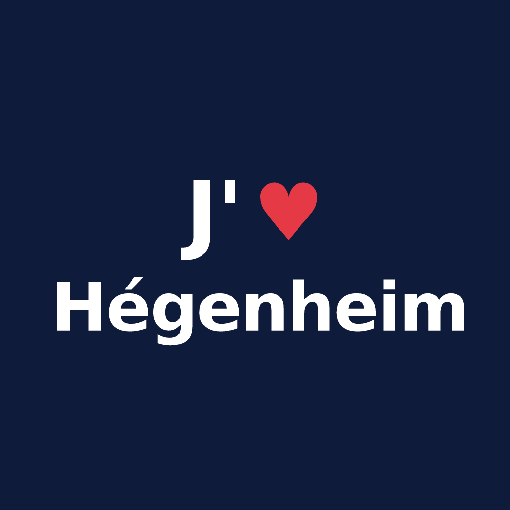 T-shirt personnalisé Hégenheim — design J'aime Hégenheim