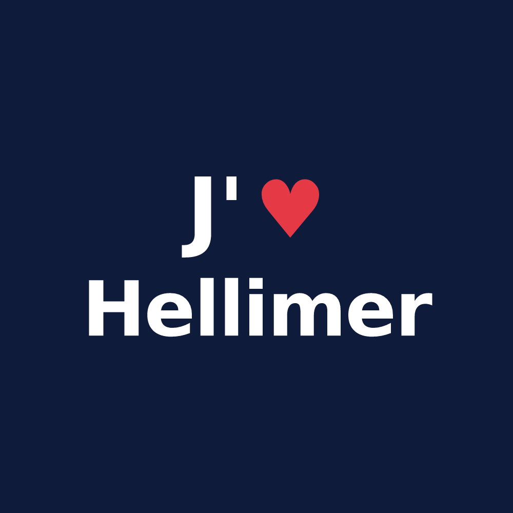 T-shirt personnalisé Hellimer — design J'aime Hellimer