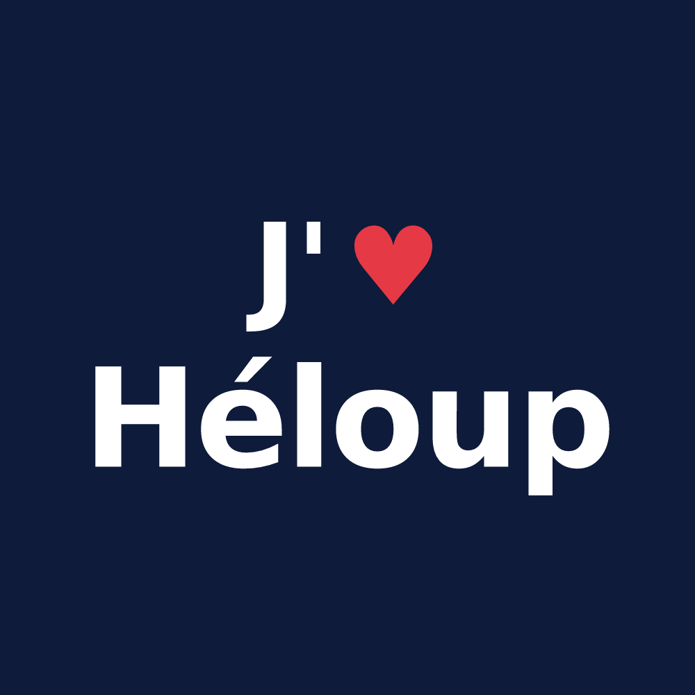 T-shirt personnalisé Héloup — design J'aime Héloup