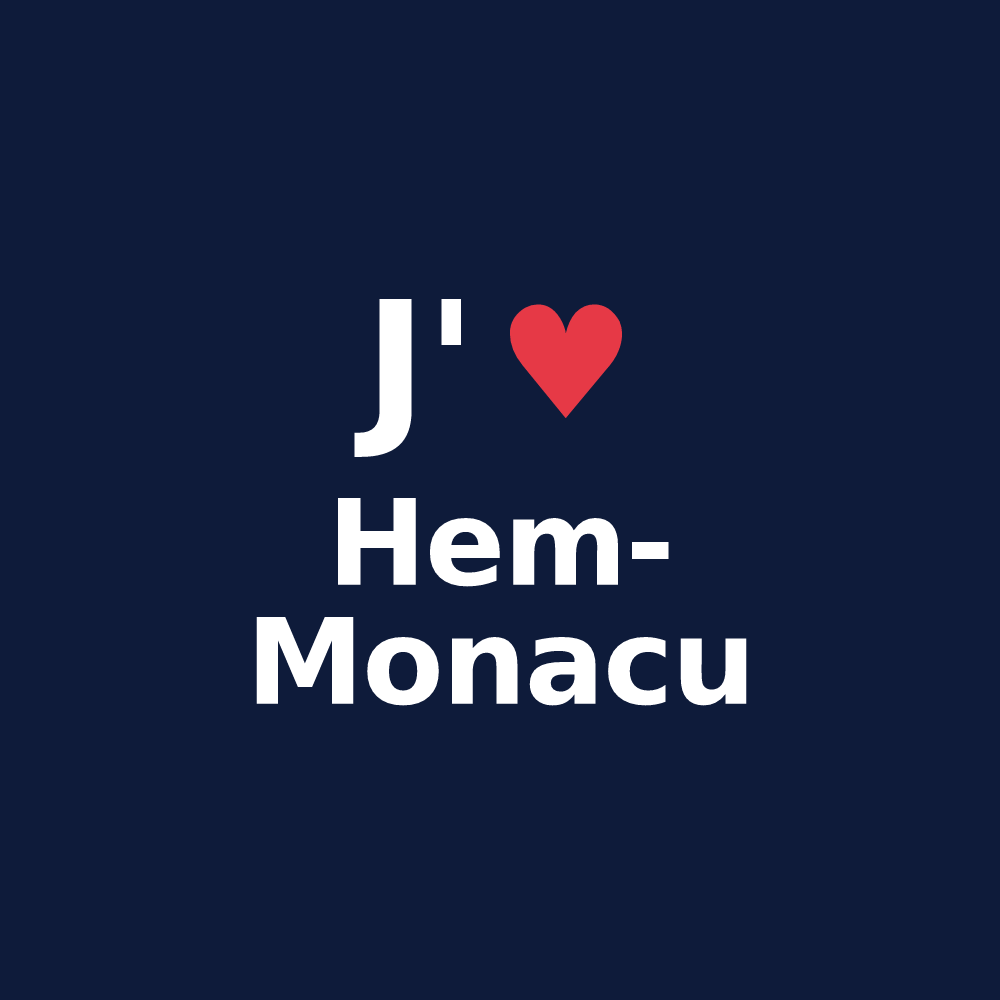 T-shirt personnalisé Hem-Monacu — design J'aime Hem-Monacu