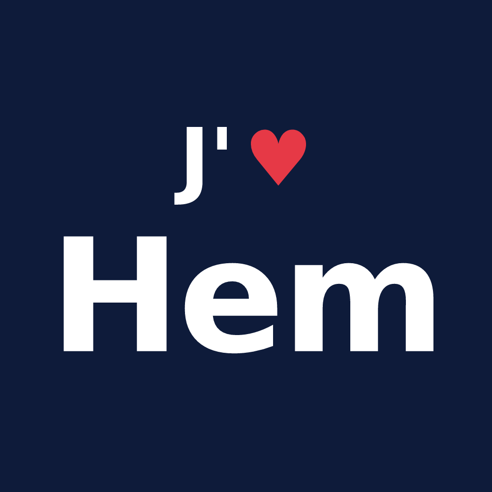 T-shirt personnalisé Hem — design J'aime Hem