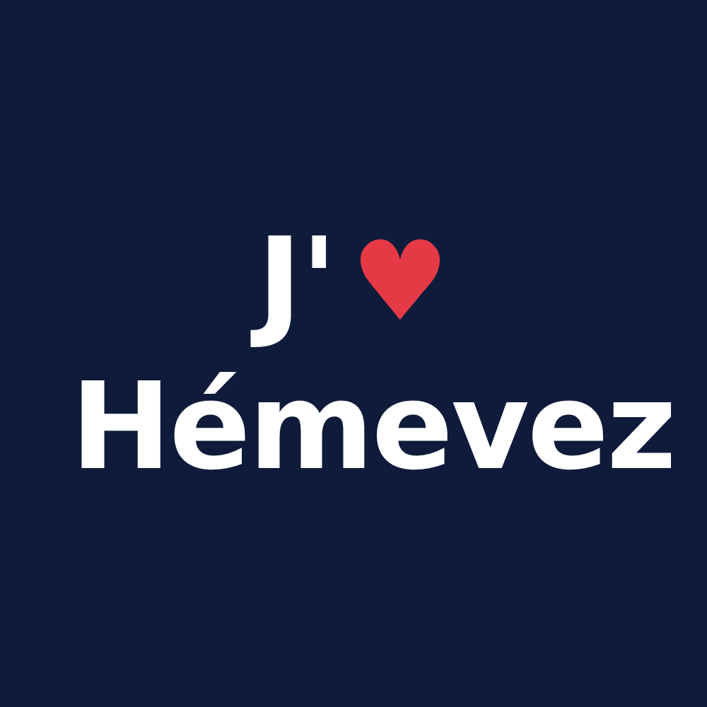 T-shirt personnalisé Hémevez — design J'aime Hémevez
