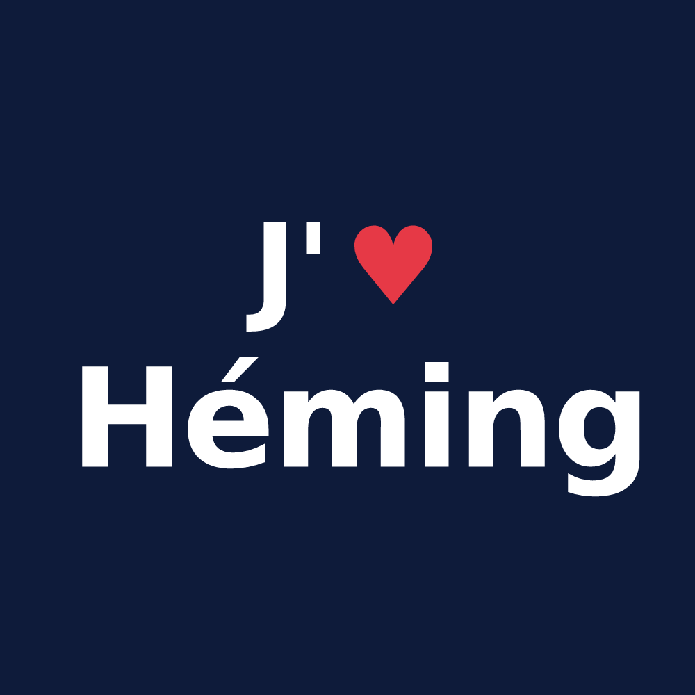 T-shirt personnalisé Héming — design J'aime Héming