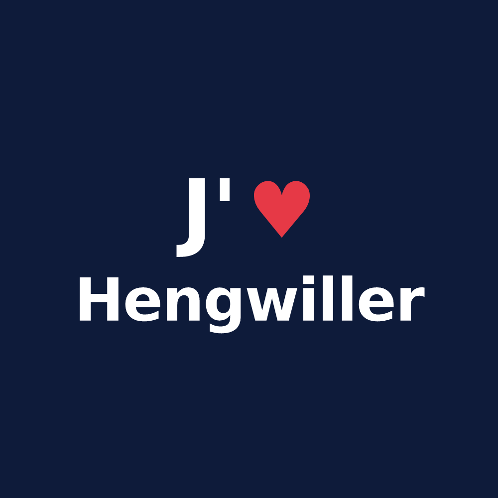T-shirt personnalisé Hengwiller — design J'aime Hengwiller