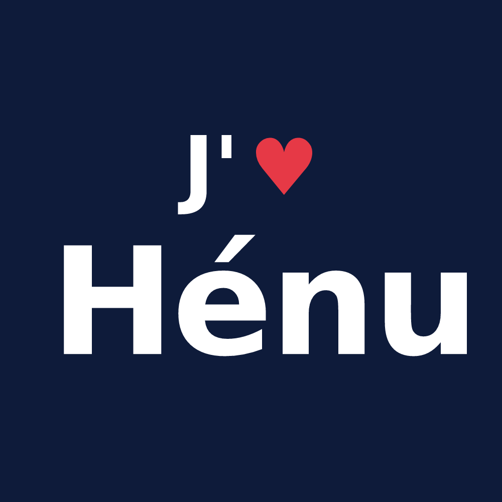 T-shirt personnalisé Hénu — design J'aime Hénu