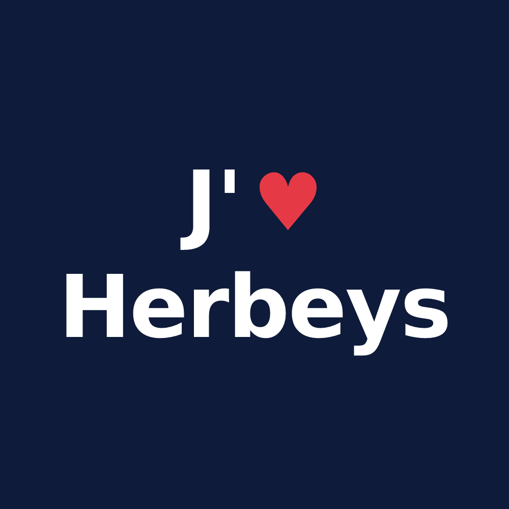 T-shirt personnalisé Herbeys — design J'aime Herbeys