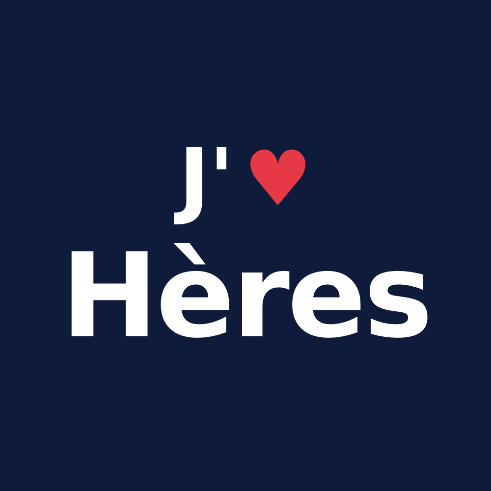 T-shirt personnalisé Hères — design J'aime Hères