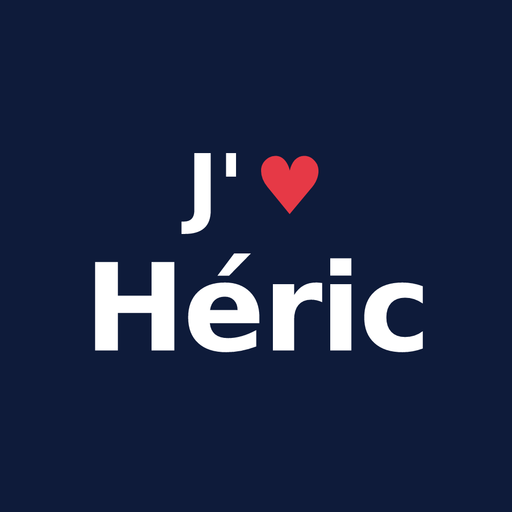 T-shirt personnalisé Héric — design J'aime Héric