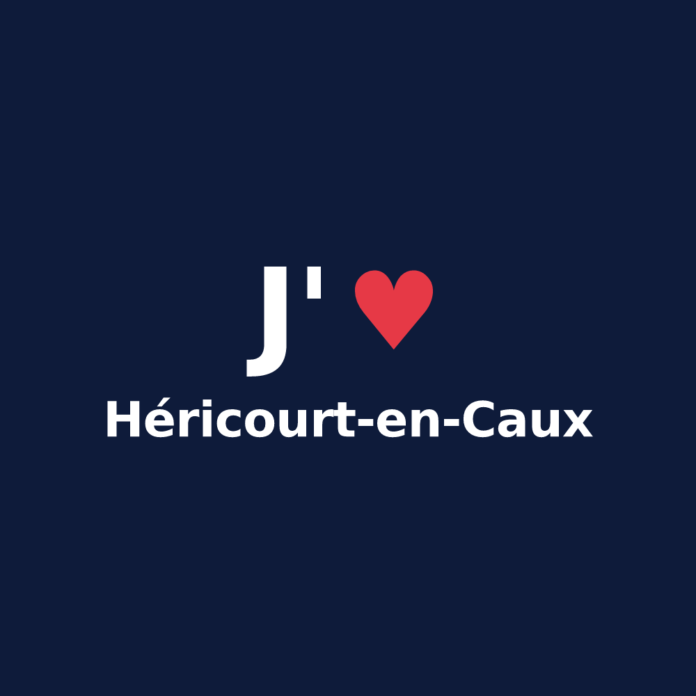 T-shirt personnalisé Héricourt-en-Caux — design J'aime Héricourt-en-Caux