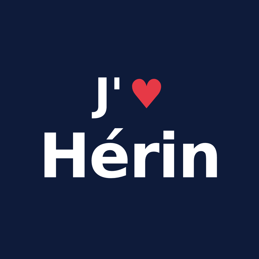 T-shirt personnalisé Hérin — design J'aime Hérin