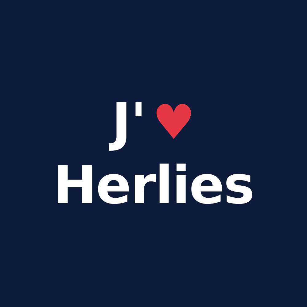T-shirt personnalisé Herlies — design J'aime Herlies