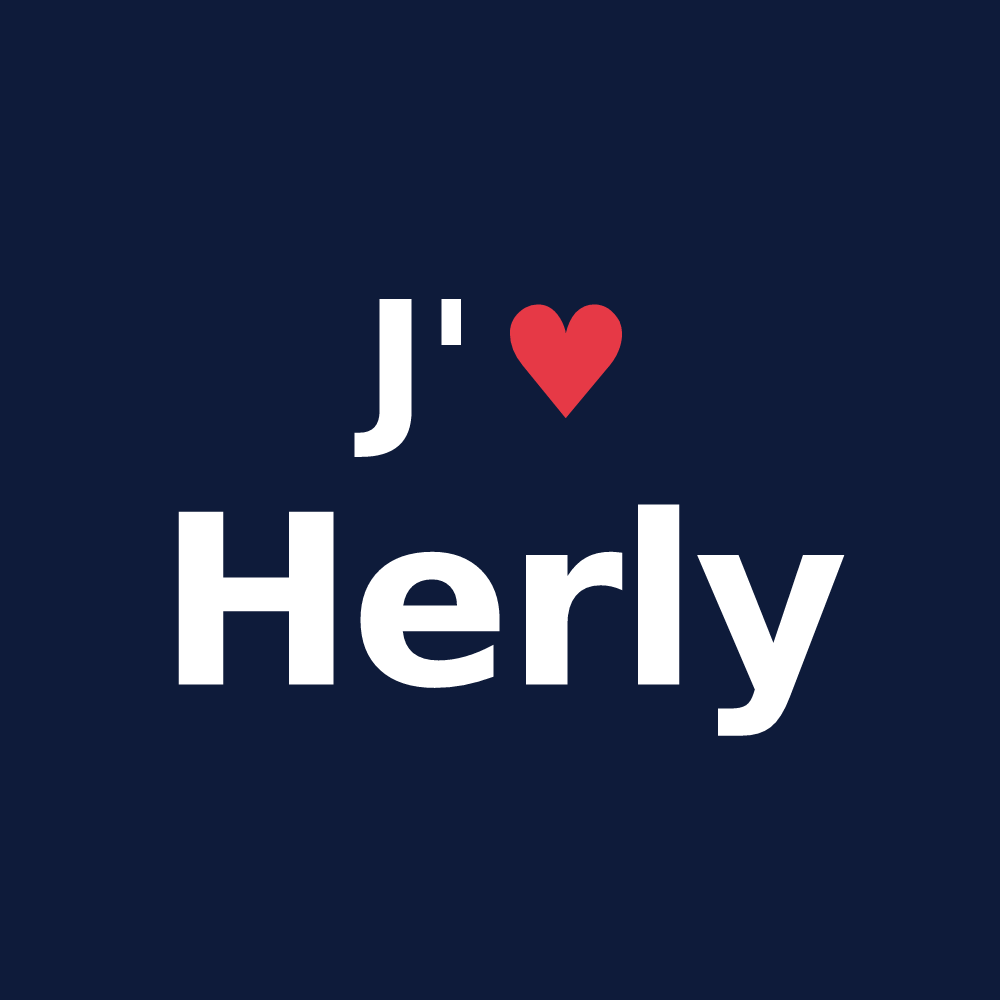 T-shirt personnalisé Herly — design J'aime Herly