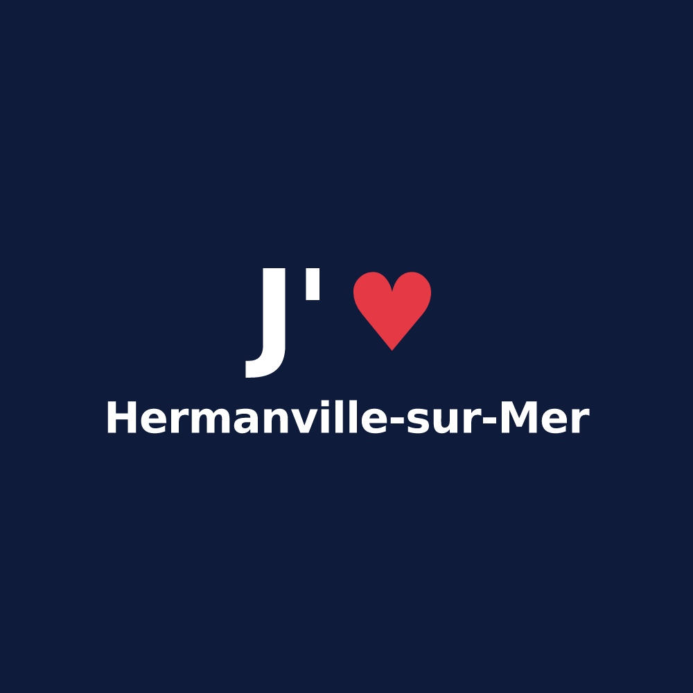 T-shirt personnalisé Hermanville-sur-Mer — design « J'aime Hermanville-sur-Mer » imprimé sur le t-shirt