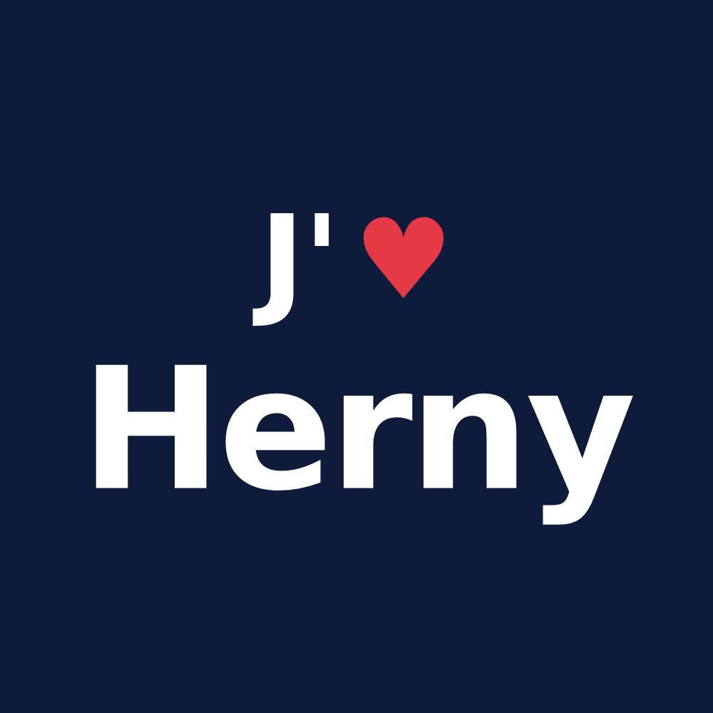 T-shirt personnalisé Herny — design J'aime Herny