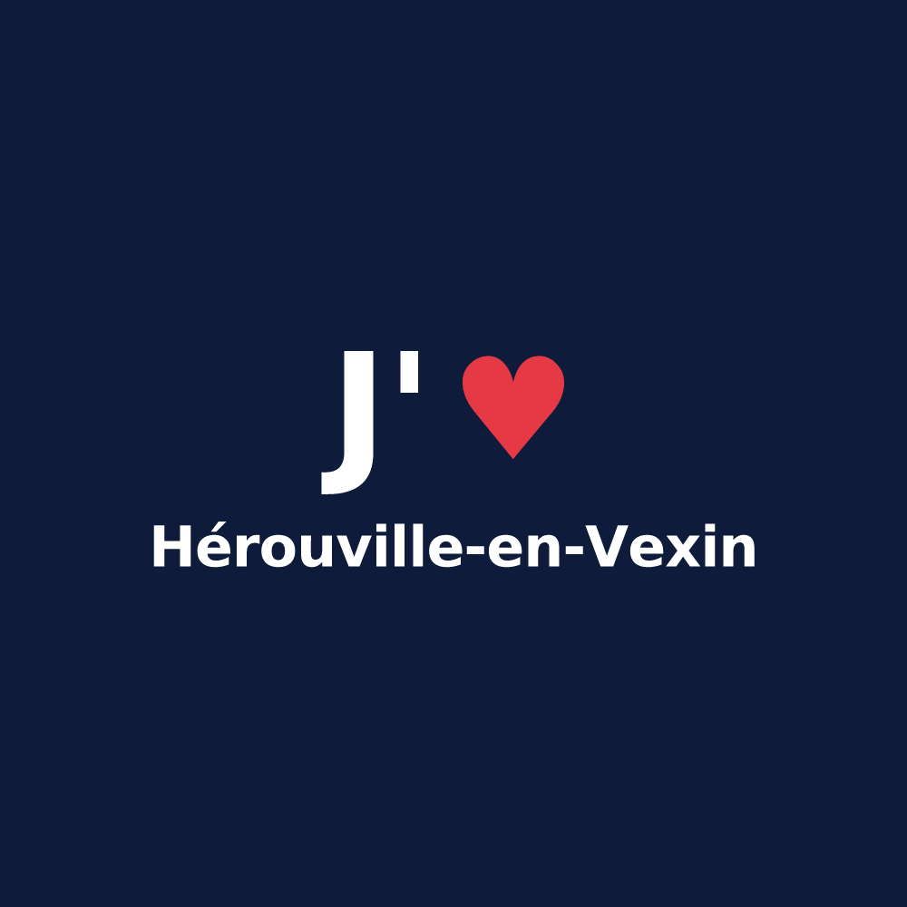 T-shirt personnalisé Hérouville-en-Vexin — design J'aime Hérouville-en-Vexin