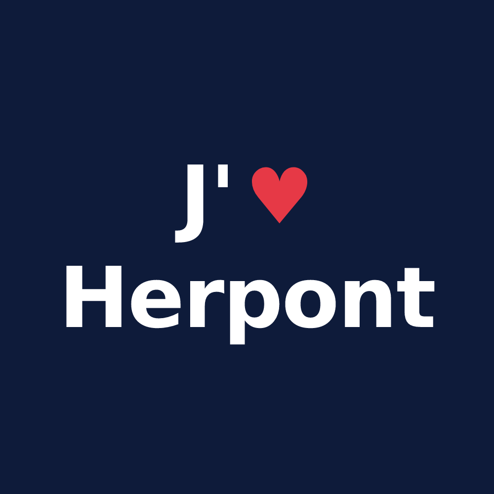 T-shirt personnalisé Herpont — design J'aime Herpont