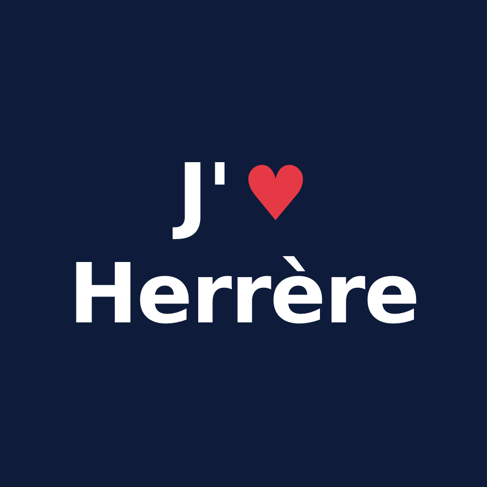 T-shirt personnalisé Herrère — design J'aime Herrère