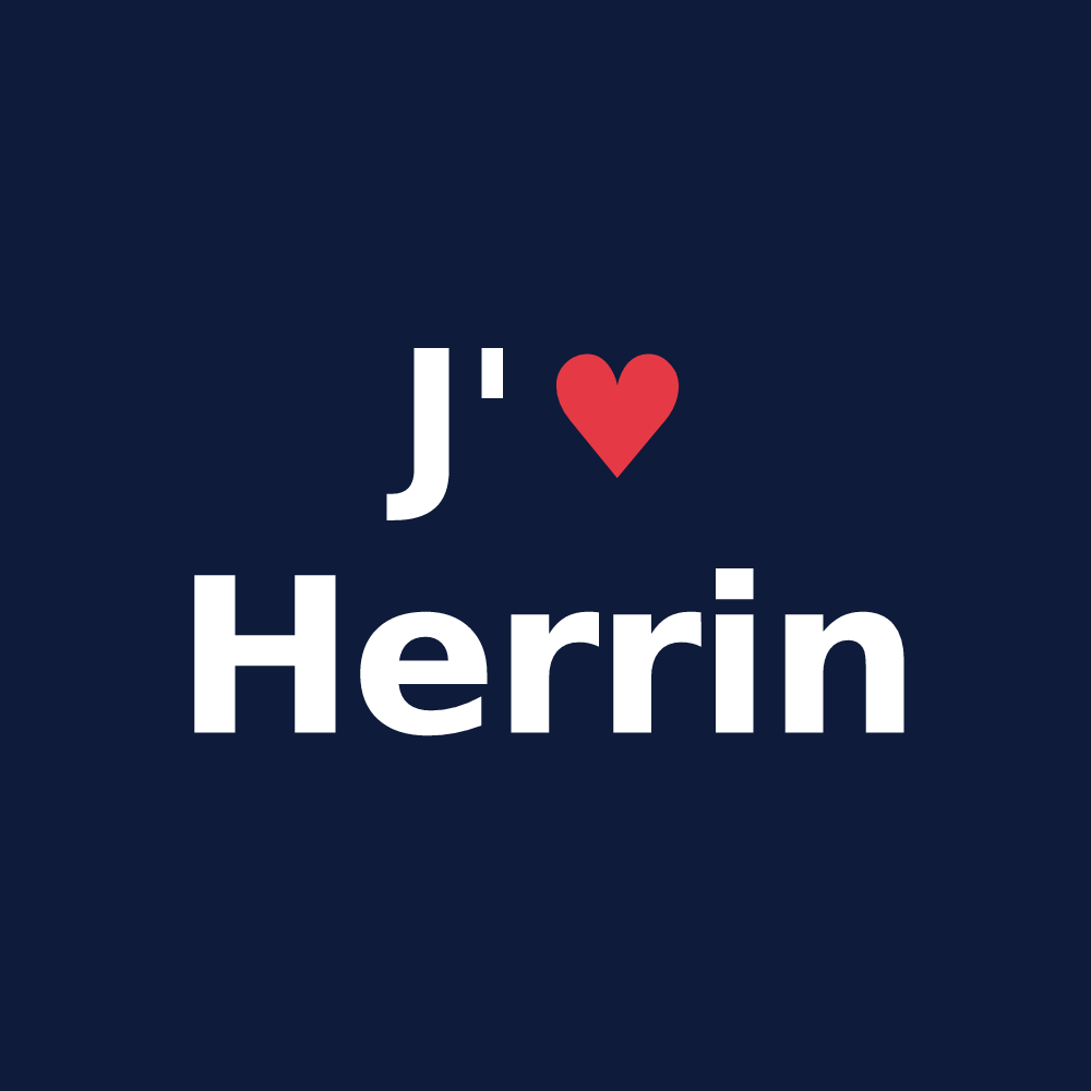 T-shirt personnalisé Herrin — design J'aime Herrin
